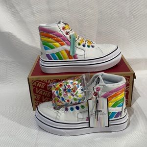 Vans Super Comfycush stacked flour shop rainbow true white lightweight u…